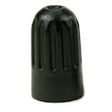 Long Skirted Black Plastic Cap with Seal, Box of 100, 17-492L-1