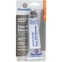 Permatex Clear RTV Silicone Adhesive Sealant, 3 oz. tube, carded, 80050