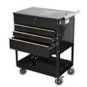 ATD Professional 4-Drawer Service Cart, Black, Priced Each