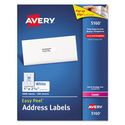 Easy Peel Mailing Address Labels, Laser, 1 x 2 5/8, White, 3000/Box