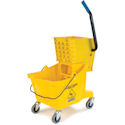 Flo-Pac Mop Bucket & Wringer Combo, 35 qt, Yellow, Priced Each