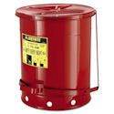 14-Gallon Oily Waste Can for General Use, Lever Lid, Red, 400-09500