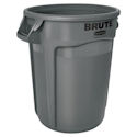 Vented Brute 32 Gallon Trash Waste Container, Gray, Priced Each