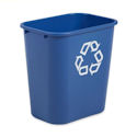 Wastebasket, Recycling, 28 Quart, Blue, Priced Each
