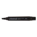 Permanent Markers, Chisel Tip, Black, Dozen