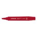 Permanent Markers, Chisel Tip, Red, Dozen