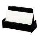 Business Card Holder, Capacity 50 3 1/2 x 2 Cards, Black