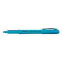 Pocket Clip Highlighter, Chisel Tip, Fluorescent Blue Ink, Dozen