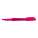 Pocket Clip Highlighter, Chisel Tip, Fluorescent Pink Ink, Dozen