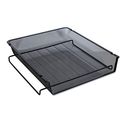 Mesh Stackable Front Load Tray, Letter, Black