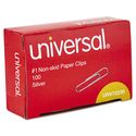 Nonskid Paper Clips, Wire, No. 1, Silver, 1000/Pack