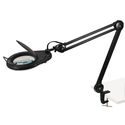 Magnifier Clamp On Desk Lamp, 33 1/4", Black
