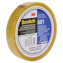 Scotch Light Duty Packaging Tape 681 Moisture Chemical Resistant, 1"