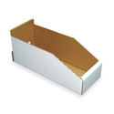 Corrugated Shelf Bin, 200 lb. Test Rating, White, 4-3/4"H x 11"L x 2-1/4"W, Priced Each 