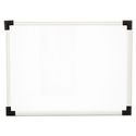 Dry Erase Board, Melamine, 24 x 18, White, Black/Gray, Aluminum/Plastic Frame